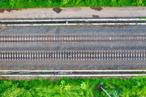 Aerial shot of a railroad by Tom Fisk of Pexels - Texas Railroad Commission to Use Drones