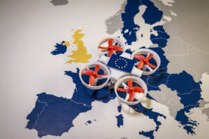 EASA Drone registration - drone flying over UK