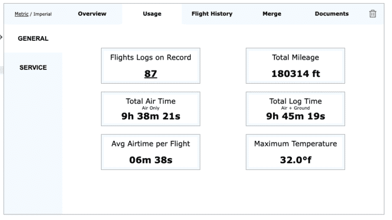 Drone flight logbook