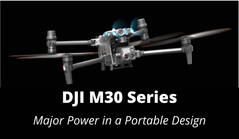 DJI M30 Drone with text Major Power in a Portable Design